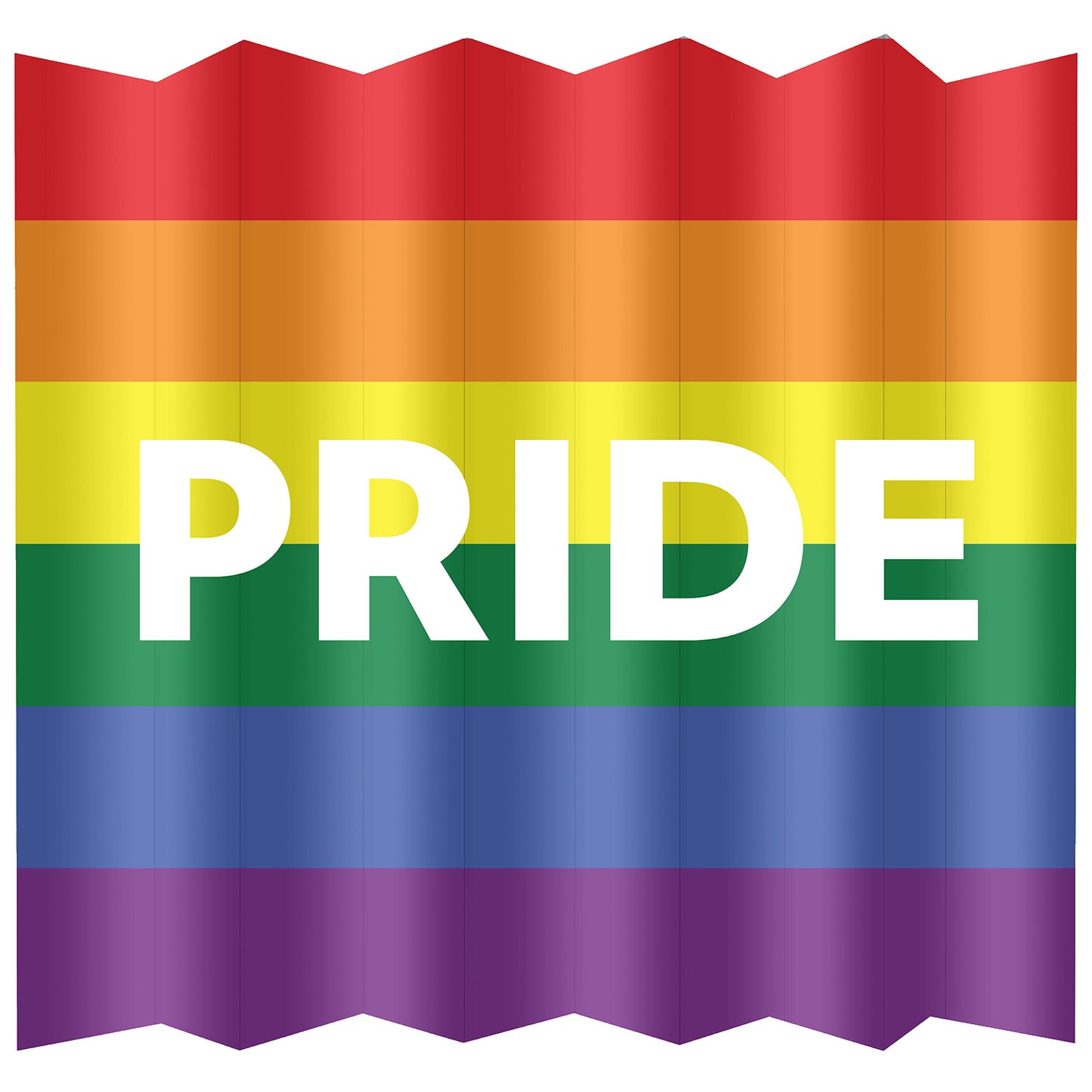 Pride Folded Paper Supporter's Banner