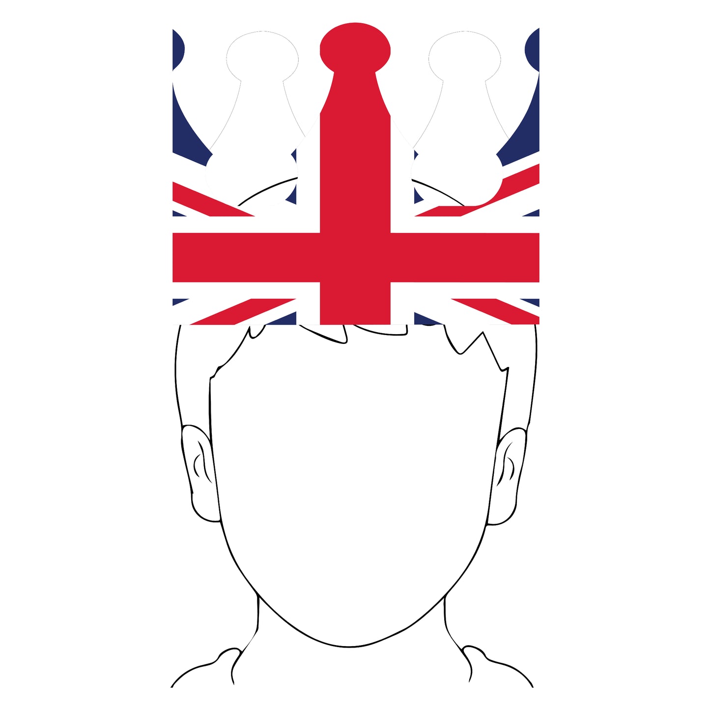 Union Flag Paper Crown Hats (Box of 1000)