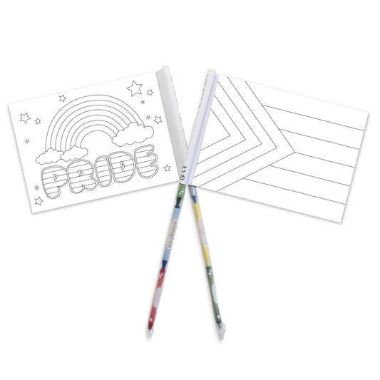 Pride Theme Original DoodleFlag® Colouring In Flag (Includes 4 Crayons) (Box of 1000)