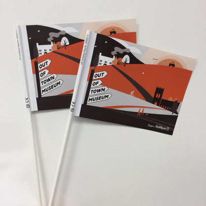 Custom Printed Paper Handwaving Flags (Box of 1000)